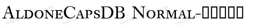 AldoneCapsDB Normal字体转换
